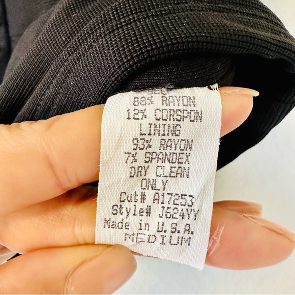 Sky Black Strapless Bandage Tiger Rhinestone Dress - Picture 14 of 14